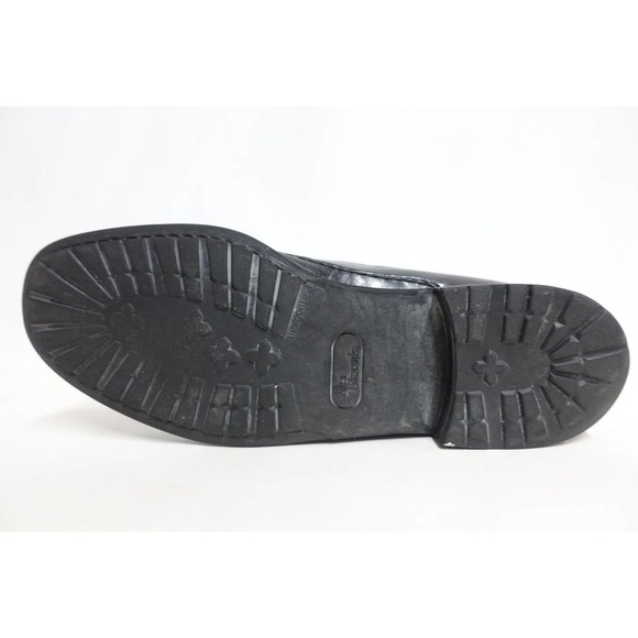 ALLEN EDMONDS Merano Loafers Black 11B Men Made Italy Leather Gore Slip-On